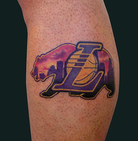 Tattoos - Lakers Cali Bear - 108411